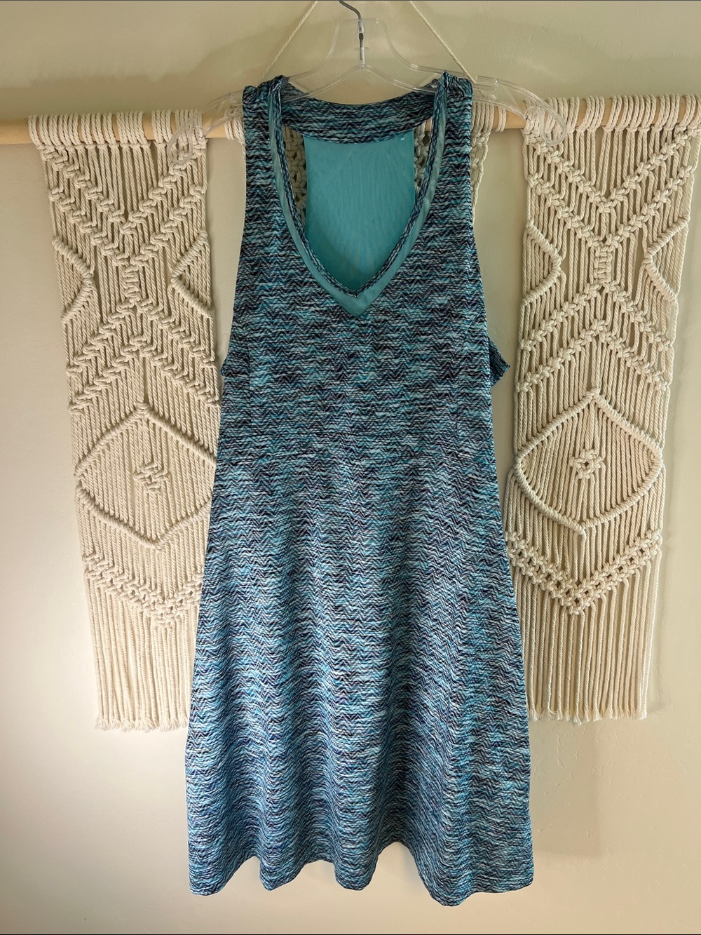 MPG Light Teal Activewear Top with Metallic Logo